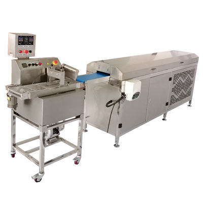 Goede prijs Kleine chocolade-enrobermachine Huisdiervoedsel coating Enrobing verwerkingsapparatuur online