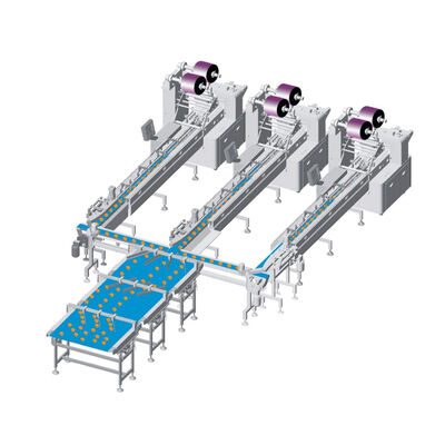 Goede prijs Flow Packaging Machine Complete Line Bakkerij Voedingsmiddelen Zwitserse Rollen Koekjes online