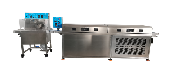 Goede prijs Chocolade gedoopte bevroren bananen enrober machine roestvrij staal 304 continue coating line Online